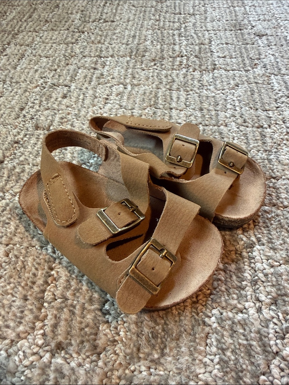 Old Navy Tan Adjustable Buckle Kids Sandals